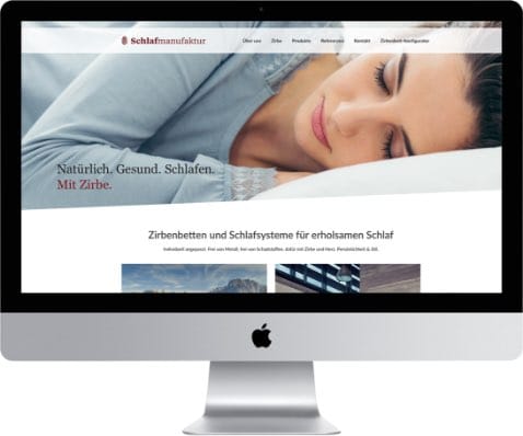 Webauftritt der Firma Schlafmanufaktur – Werbeagentur Axams Werbeagentur Axams - Webauftritt der Firma Schlafmanufaktur